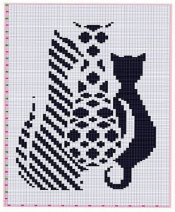 схема вышивка кошки крестом 4