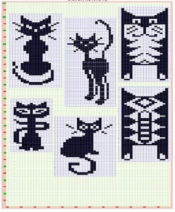 схема вышивка кошки крестом 11