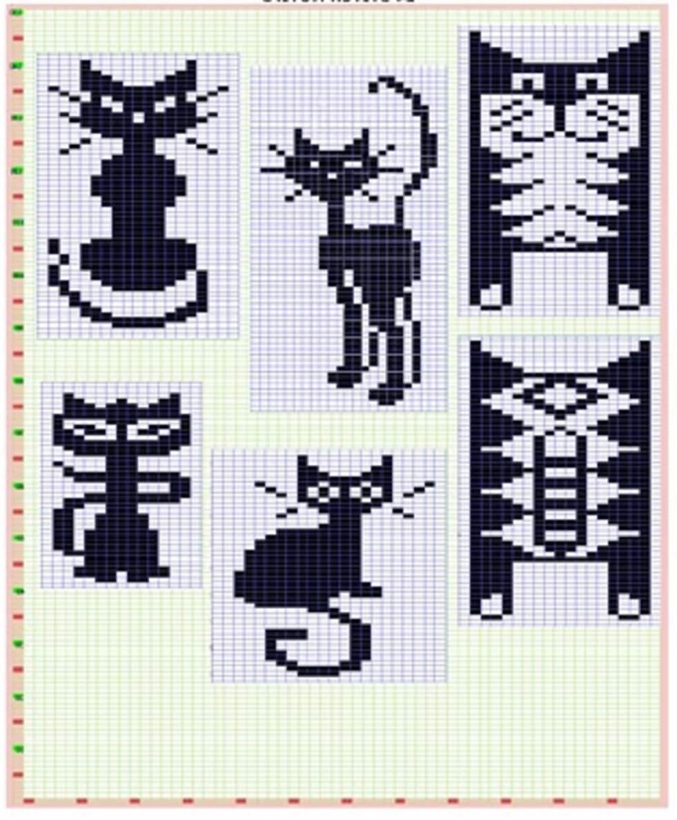Схемы для вышивания крестом “Кошки”
