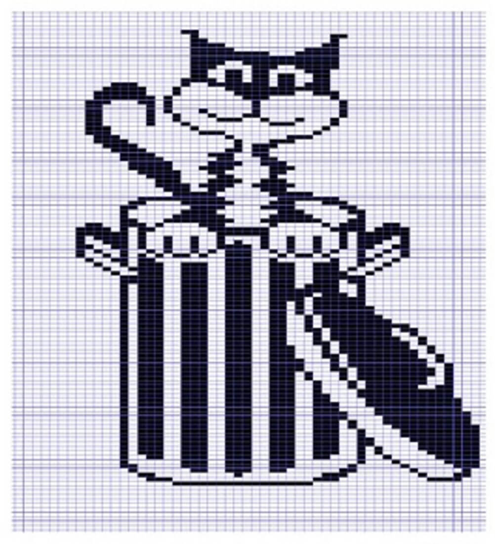 Набор для вышивания Длинношерстная кошка канва лён 24 ct